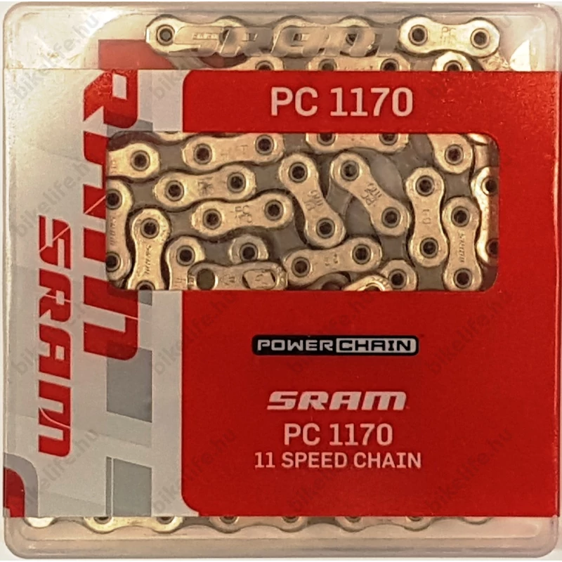 SRAM PC-1170 114 szemes 11 sebességes lánc Hollow Pin üreges csapokkal patentszemmel