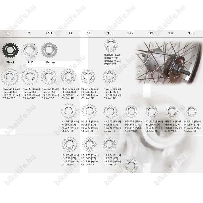 Lánckerék kontra 22fogú Sturmey HSL834 1/8