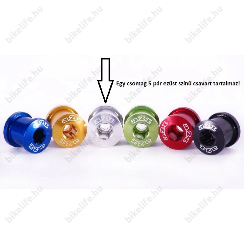 A2Z alu lánckerékcsavar ezüst színben 1 csomag/5 pár