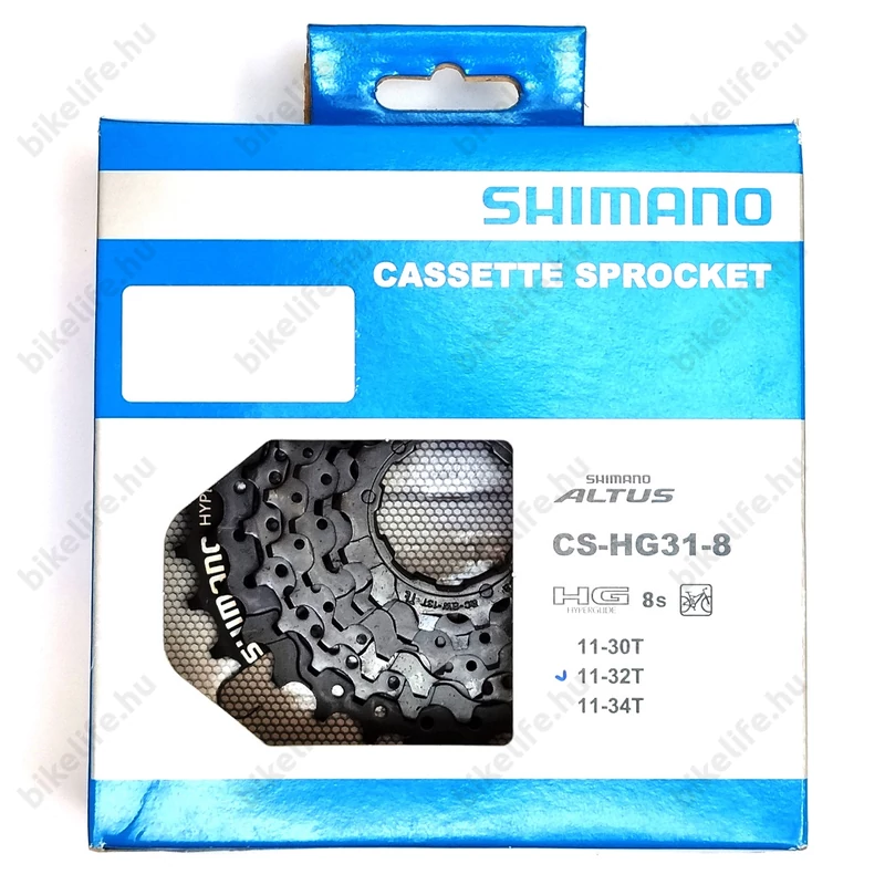 Shimano HG31 8 sebességes fogaskoszorú 11-32-es fogszám, fekete, dobozos