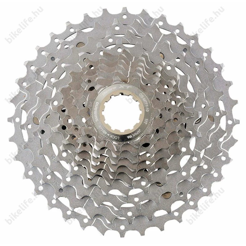 Shimano DeoreXT CS-M771 10 sebességes fogaskoszorú 11-34-es fogszám, alu bakos