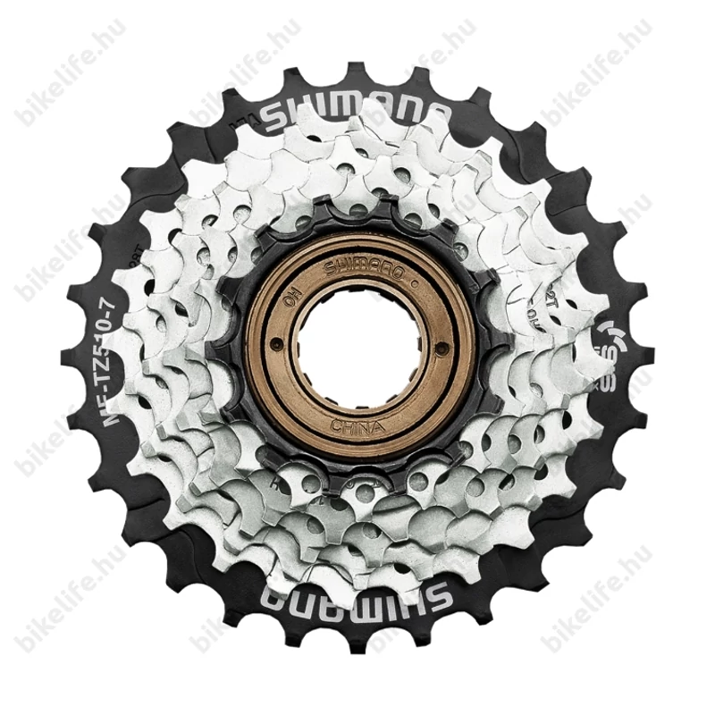 Shimano TZ510 7 sebességes racsni 14-28-as fogszám, ezüst/fekete dobozos
