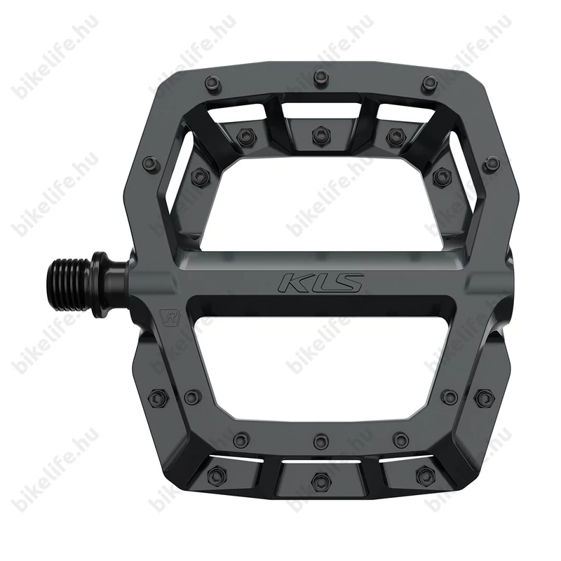 Kellys KLS Flat 50 023 golyós-kónuszos platform pedál extrém használatra is fekete