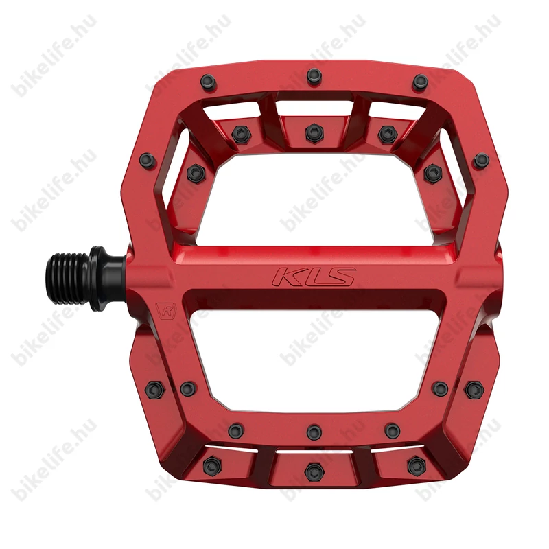 Kellys KLS Flat 50 023 iparicsapágyas platform pedál extrém használatra is piros