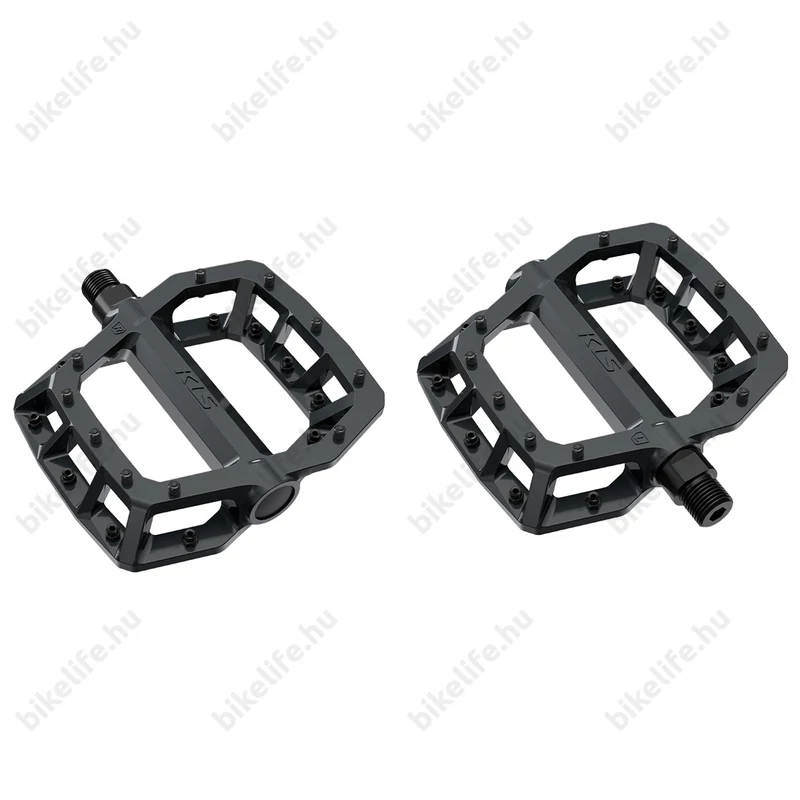 Kellys KLS Flat 50 023 golyós-kónuszos platform pedál extrém használatra is fekete