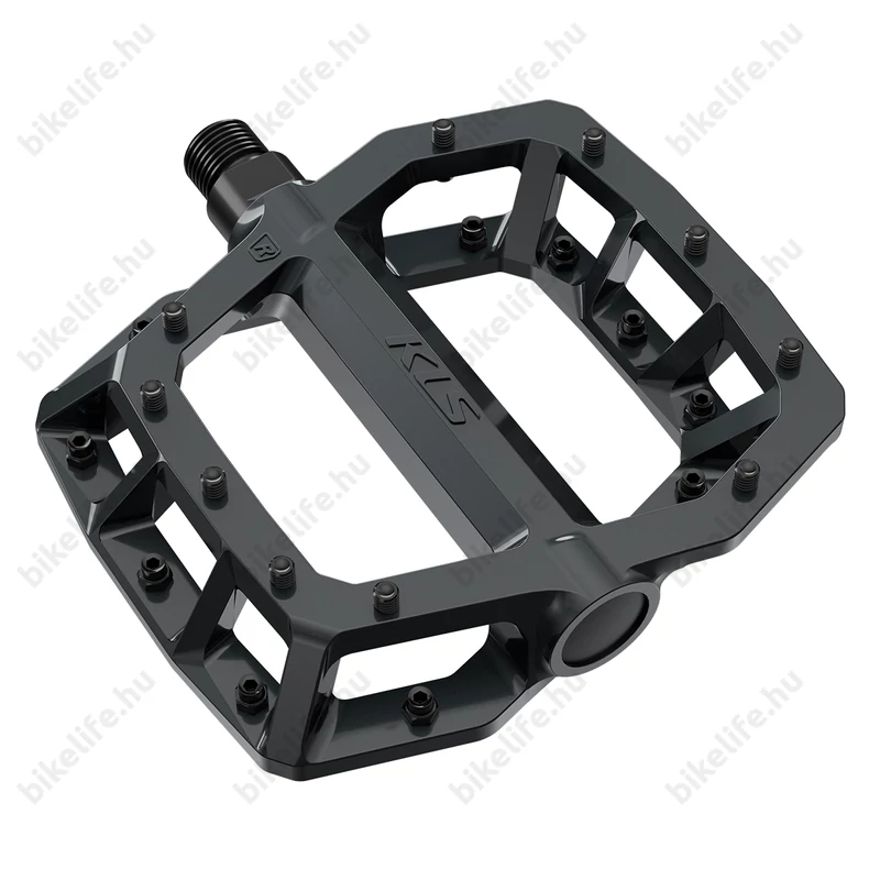 Kellys KLS Flat 50 023 golyós-kónuszos platform pedál extrém használatra is fekete