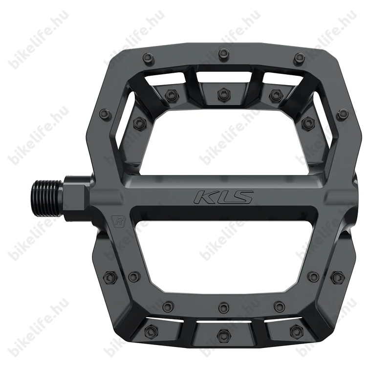 Kellys KLS Flat 50 023 golyós-kónuszos platform pedál extrém használatra is fekete