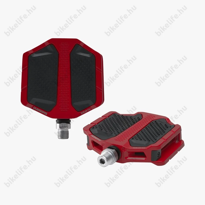 Shimano PD-EF205 red cipőkímélő platform pedál alu testtel Cr-Mo tengellyel műanyag betétekkel