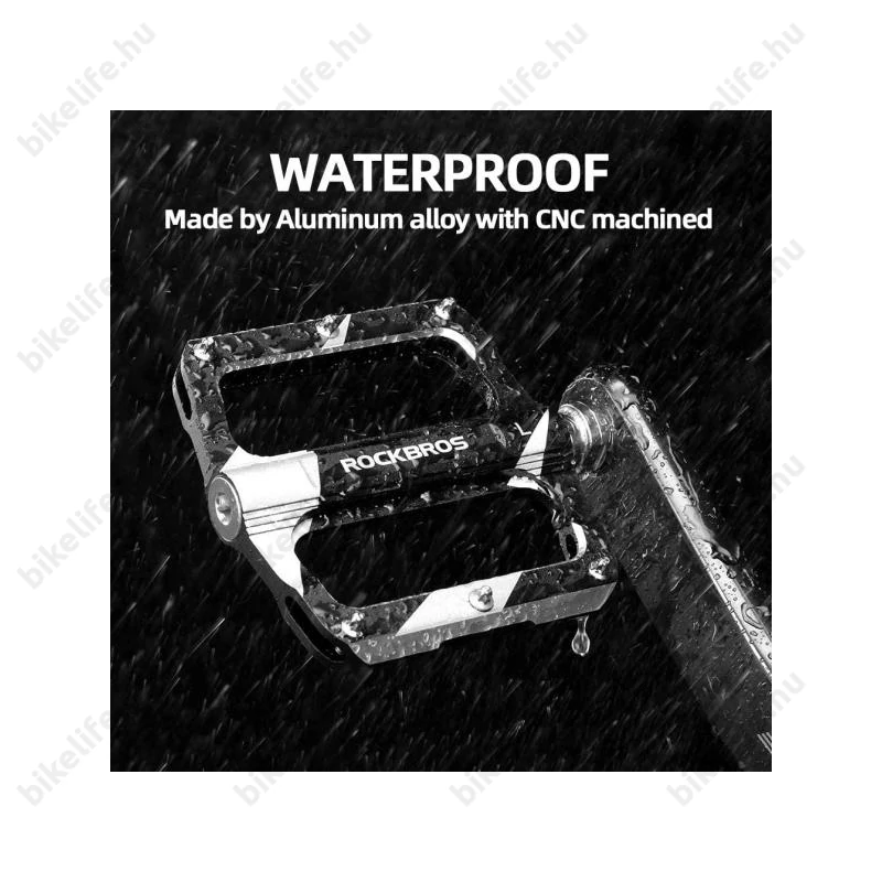 RockBros Universal platform pedál cserélhető tüskés ipari csapágy fekete