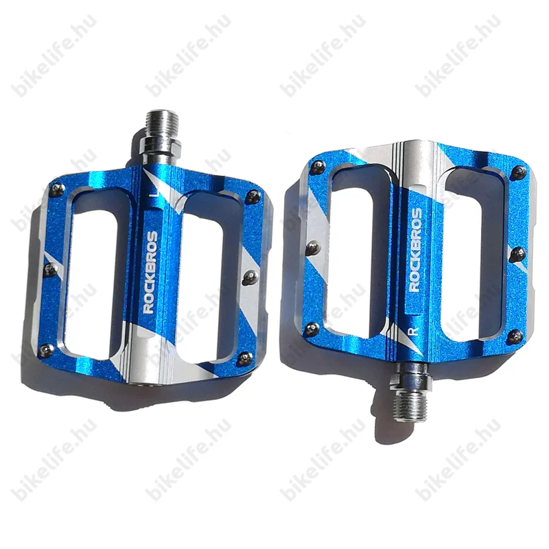 RockBros Universal platform pedál cserélhető tüskés ipari csapágy kék