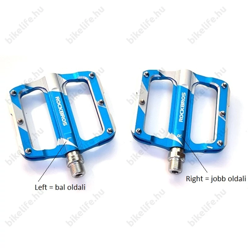 RockBros Universal platform pedál cserélhető tüskés ipari csapágy kék