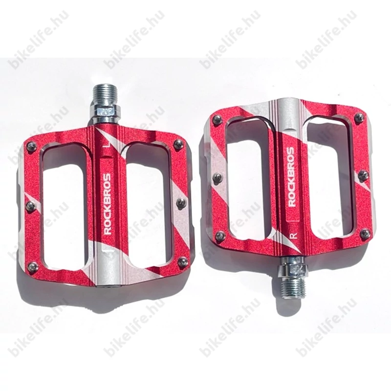 RockBros Universal platform pedál cserélhető tüskés ipari csapágy piros