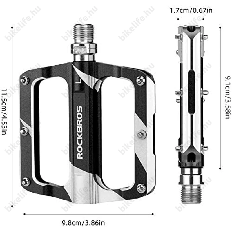 RockBros Universal platform pedál cserélhető tüskés ipari csapágy piros