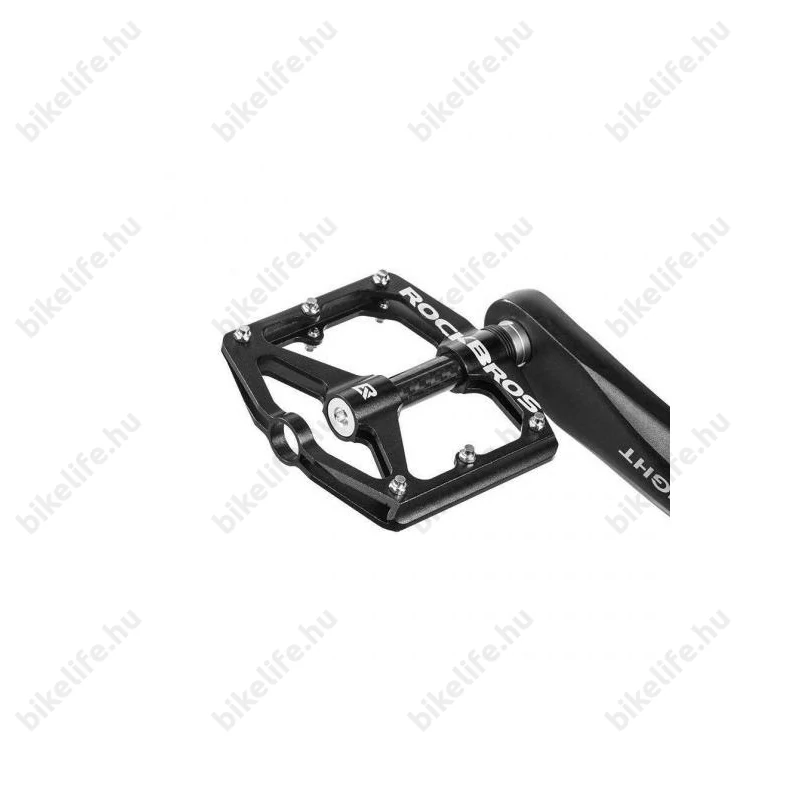 RockBros CNC/Carbon platform pedál cserélhető tüskés ipari csapágyas fekete