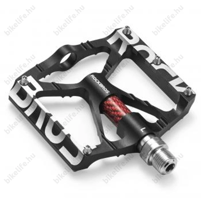 RockBros CNC/Carbon V2 platform pedál cserélhető tüskés ipari csapágyas fekete