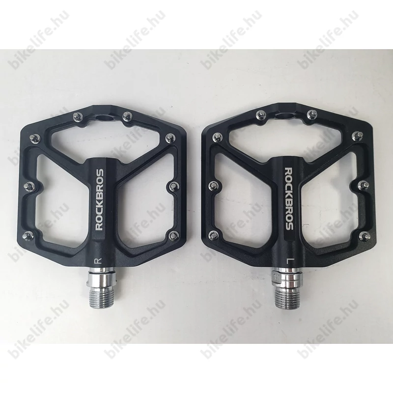 RockBros Alumínium platform pedál cserélhető tüskés ipari csapágy fekete