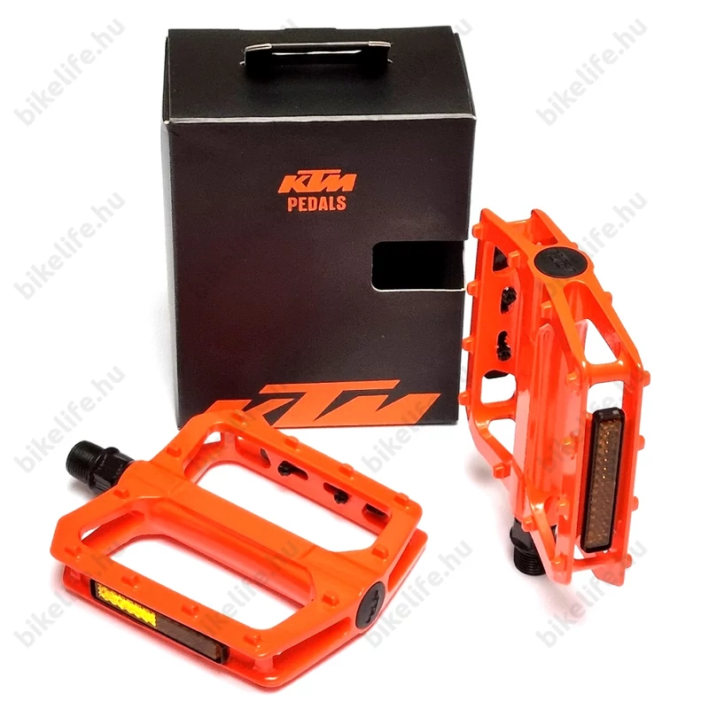 KTM Team platform MTB pedál freeride/BMX, alumínium test, narancs