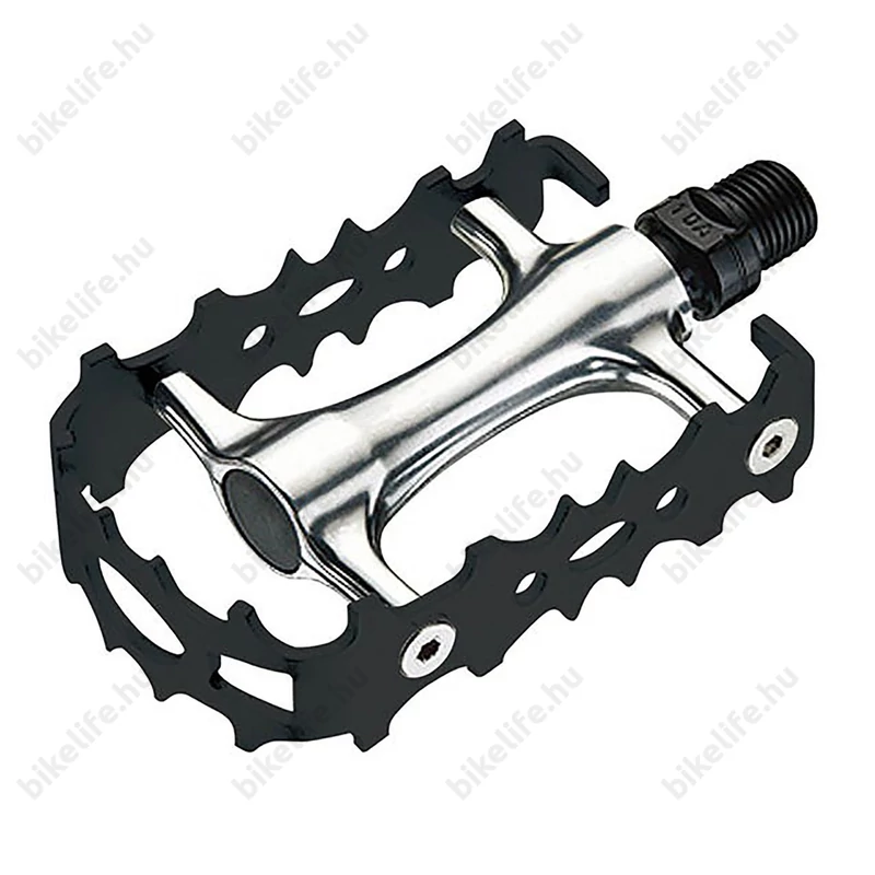 KTM Team SB mtb/trekking pedál, alu test, alu keret, golyós csapágyazás, ezüst/fekete