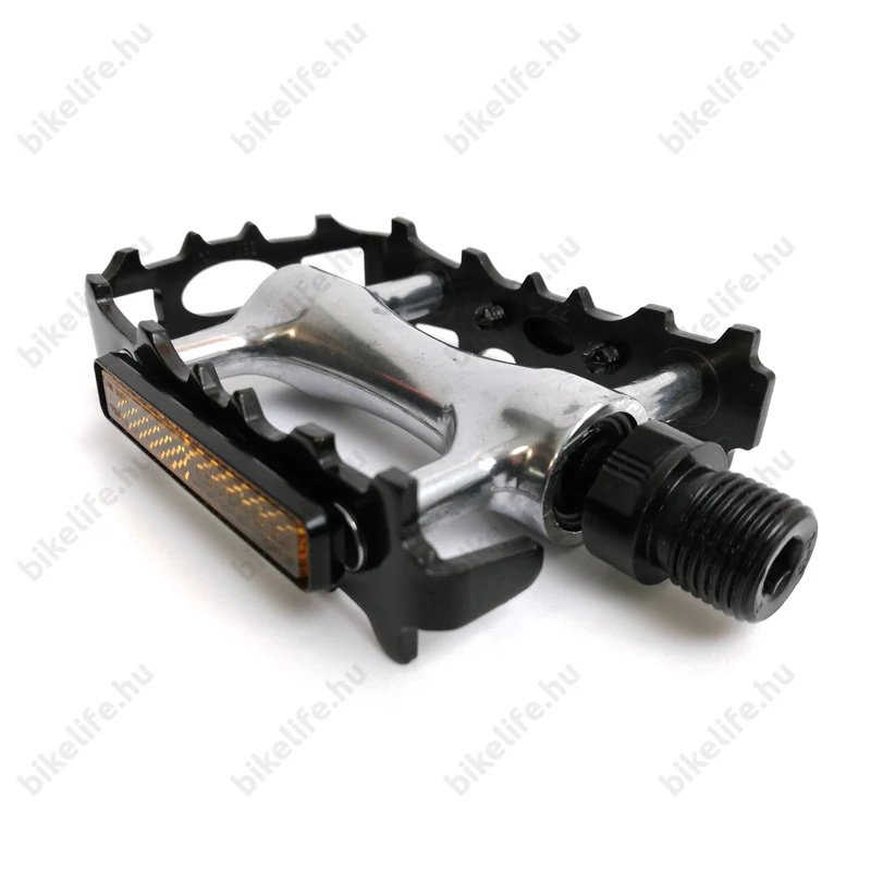 KTM Team SB mtb/trekking pedál, alu test, alu keret, golyós csapágyazás, ezüst/fekete