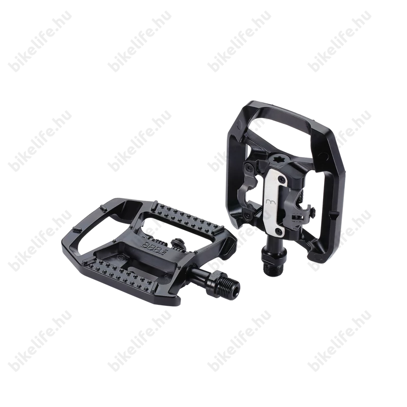 BBB DualChoice BPD-61 SPD rendszerű vegyes patentpedál alu test, CrMo tengellyel, iparicsapágyas, fekete