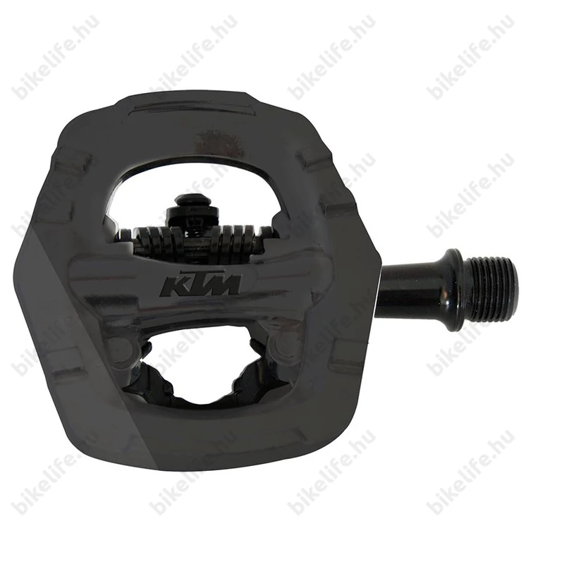 KTM MTB Trail SPD rendszerű patentpedál alu test, CrMo tengellyel, iparicsapágyas, fekete