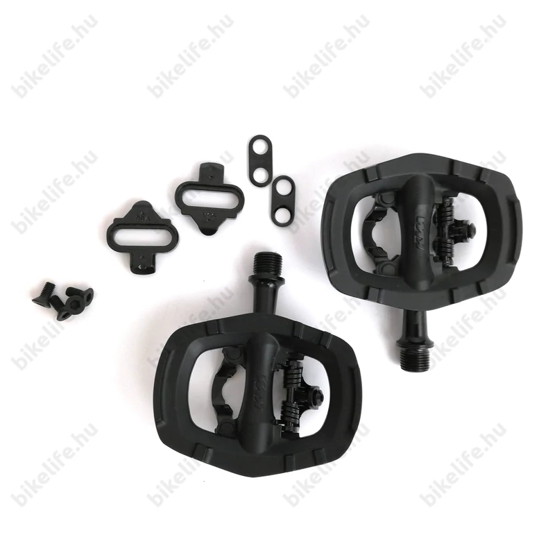 KTM MTB Trail SPD rendszerű patentpedál alu test, CrMo tengellyel, iparicsapágyas, fekete