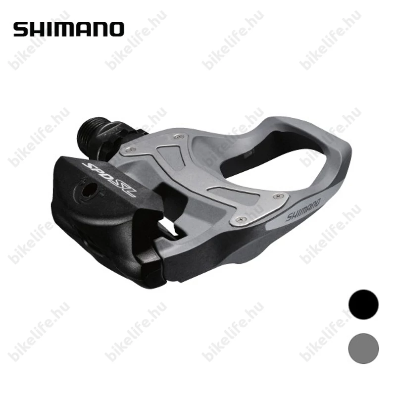 Shimano PD-R550 SPD-SL rendszerű patentpedál (szérián kívüli 105-ös szintű) kompozit test, ezüst