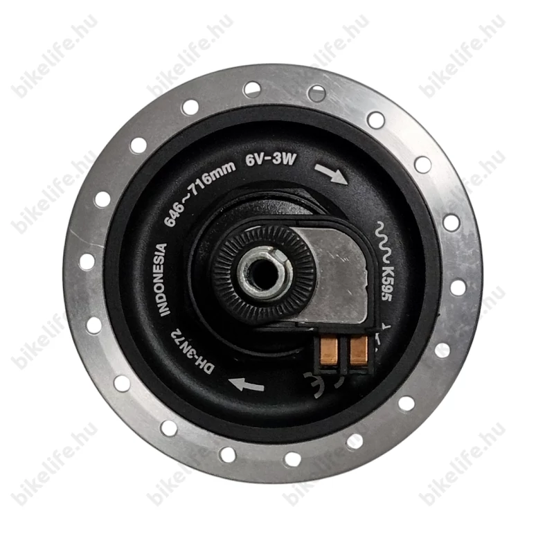 Shimano DH-3N72 agydinamó 6V/3W 36lyuk gyorszáras ezüst LX/Ultegra szintű