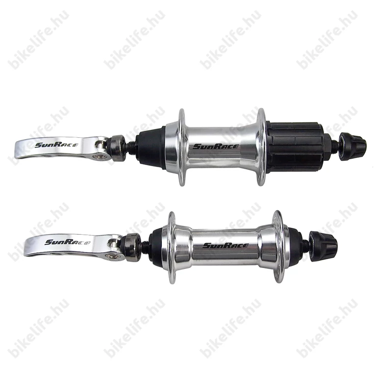 Sunrace kazettás hátsó agy, 8/9-es, gyorszáras, 36lyukas, ezüst