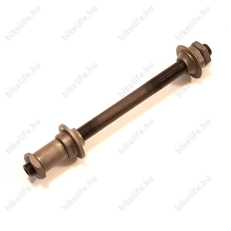 Agy alkatrész hátsó tengely fúrt, szerelt, kónuszokkal, 145mm hosszú