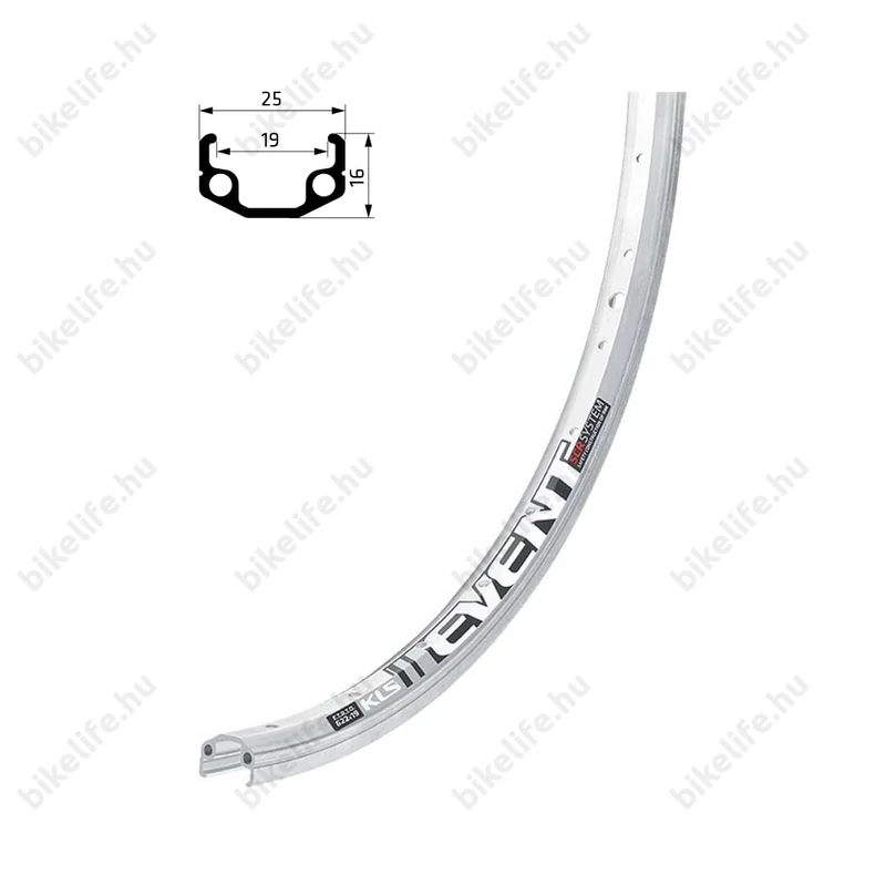 Abroncs Kellys Event V-fékes, 36 lyukas, szimplafalú, ezüst