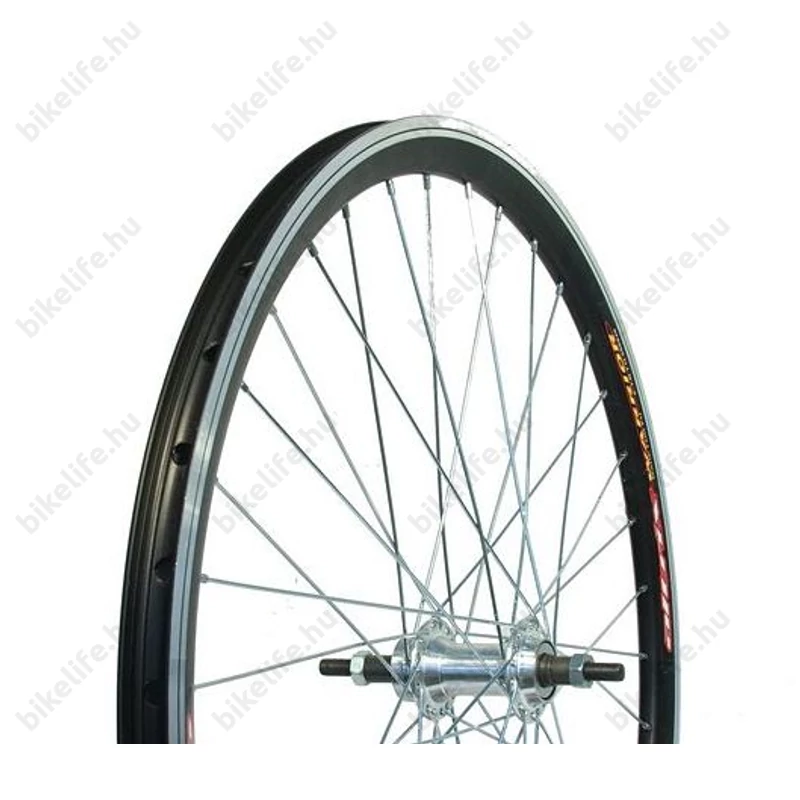 Kerék 24 MTB Hátsó Warrior vagy RMX duplafalú abroncsal, menetes alu aggyal fekete