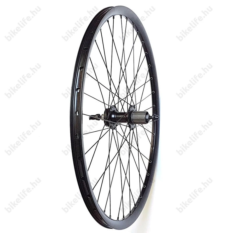 Ridepositive MTB hátsó kerék 26-os duplafalú, kazettás, 6 csavaros tárcsafékes, iparicsapágyas