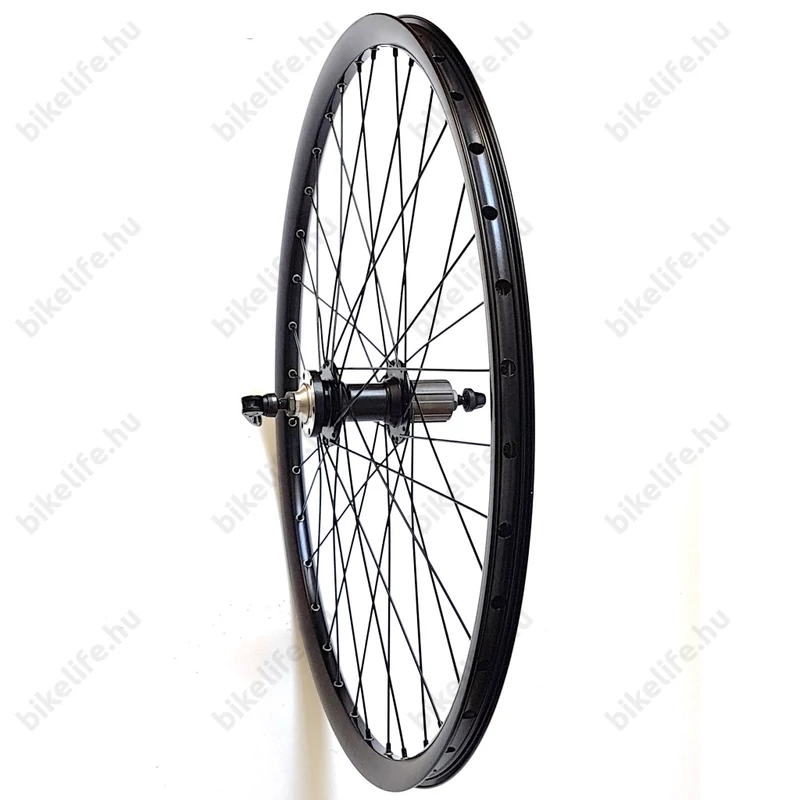 Ridepositive MTB hátsó kerék 26-os duplafalú, kazettás, 6 csavaros tárcsafékes, iparicsapágyas