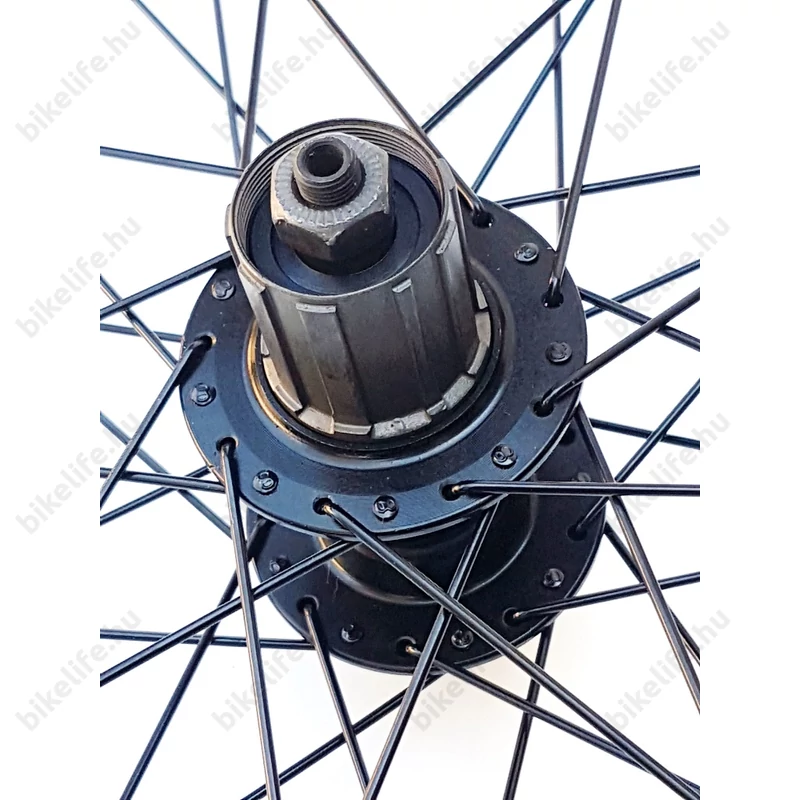 Ridepositive MTB hátsó kerék 26-os duplafalú kazettás 6 csavaros tárcsafékes és golyós-kónuszos aggyal