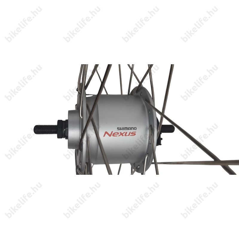 KTM első trekking kerék duplafalú Ambrosio Track abroncs, Shimano agydinamós agy, V-fék fekete