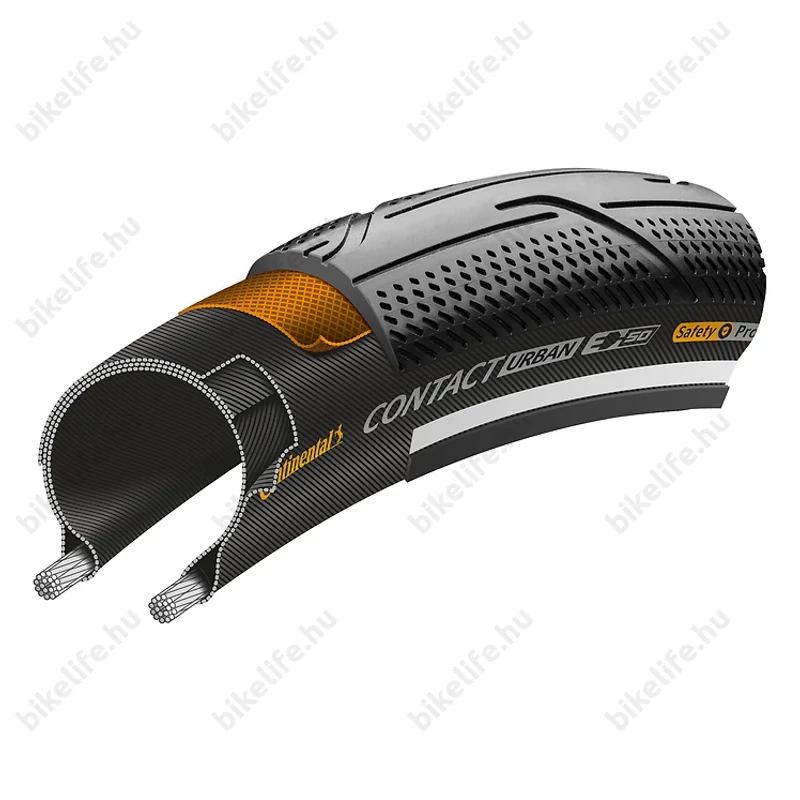 Continental Contact Urban 28-622 trekking köpeny, Safety Pro defektvédelem, fekete, reflexcsíkos