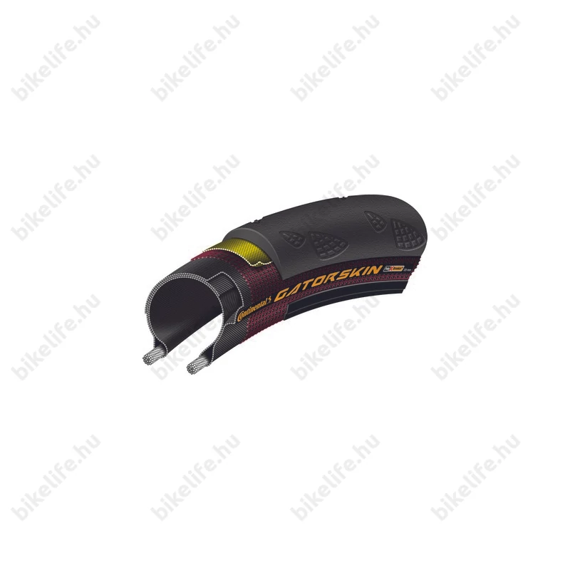 Continental GatorSkin 23-622mm országúti köpeny fekete, drótperemes, DuraSkin
