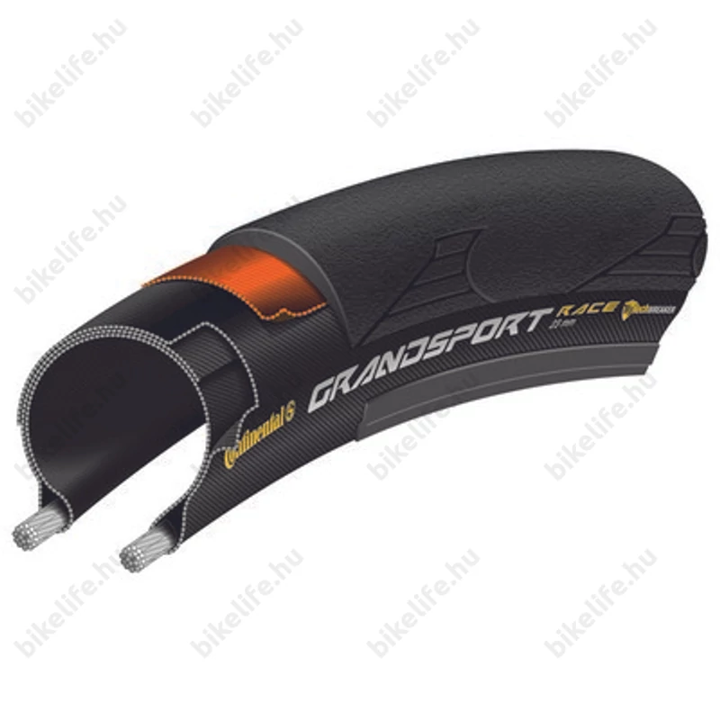 Continental Grand Sport Race 25-622mm országúti köpeny Skin, fekete, hajtogatható