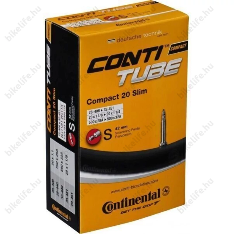 Continental belső gumi 20x1,25/1,85 42mm-es szingószelep