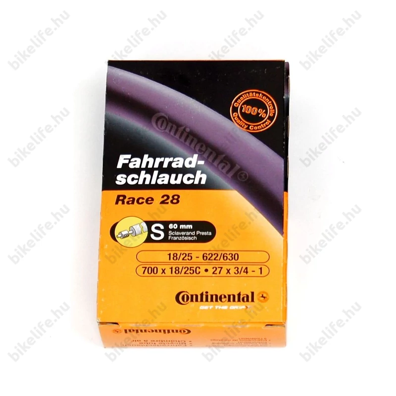 Continental Race28 18/25-622 országúti tömlő, belső gumi 60mm hosszú szingoszeleppel (SV)