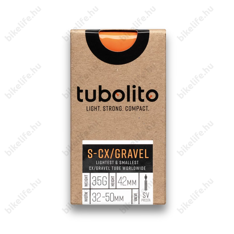 Tubolito S-Tubo Gravel/CX országúti tömlő 622-32/50 42mm SV szelep, 35 gramm, tárcsafékhez