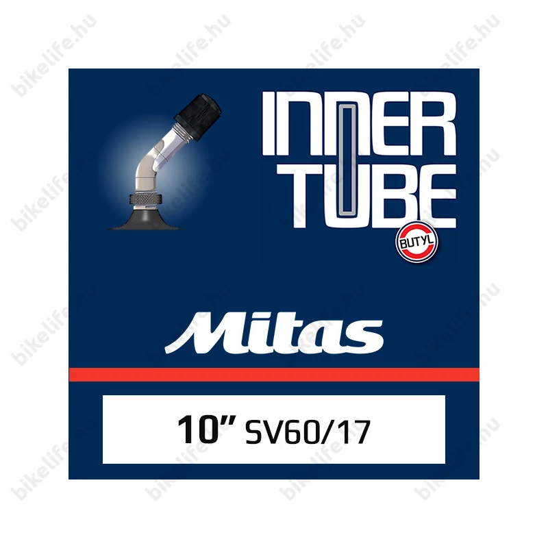 10x1,75x2 tömlő, belső gumi 60°-os AV(auto) szeleppel (pl.babakocsihoz)