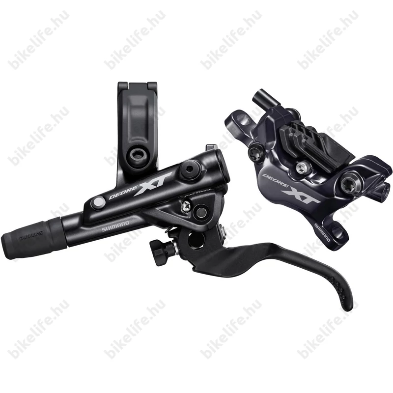 Tárcsafék Shimano DeoreXT M8120 első szett (BLM8120+BRM8120), négydugattyús, műgyantás betéttel, fekete 1000mm
