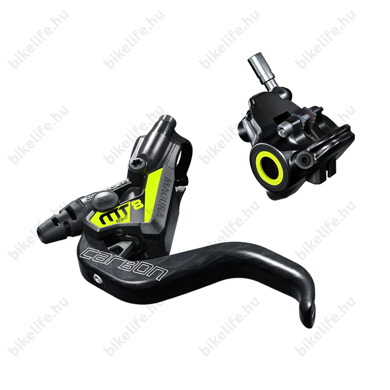 Magura MT8 SL FM hidraulikus tárcsafék 2 dugattyús, Carbotecture SL féktest, karbon fékkar, 2200mm fékcső, Flat Mount felfogatás