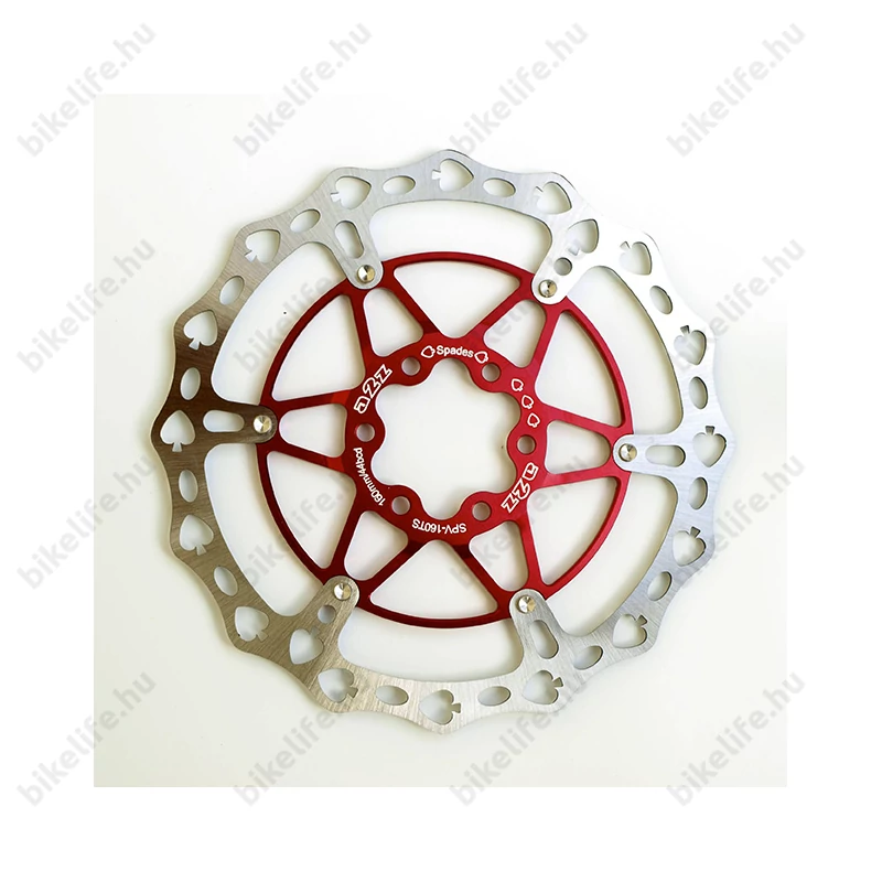 Fék tárcsa A2Z Teppan Yaki SPV-TS 160mm, piros CNC-zett alu csillaggal