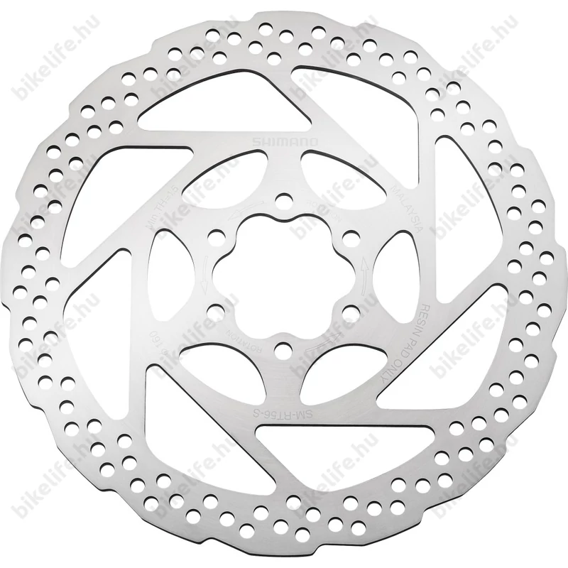 Shimano SM-RT56 160mm 6 csavaros féktárcsa zacskós kiszerelésben