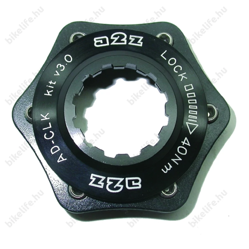 Fékalkatrész A2Z tárcsaadapter CenterLock-ról 6csavar fekete