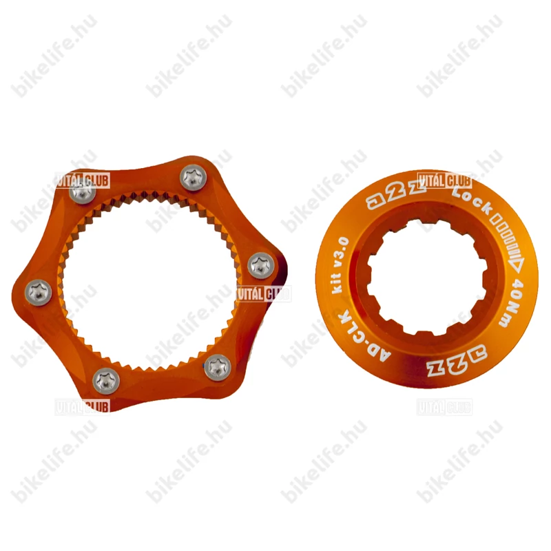 Fékalkatrész A2Z tárcsaadapter CenterLock-ról 6csavar narancs
