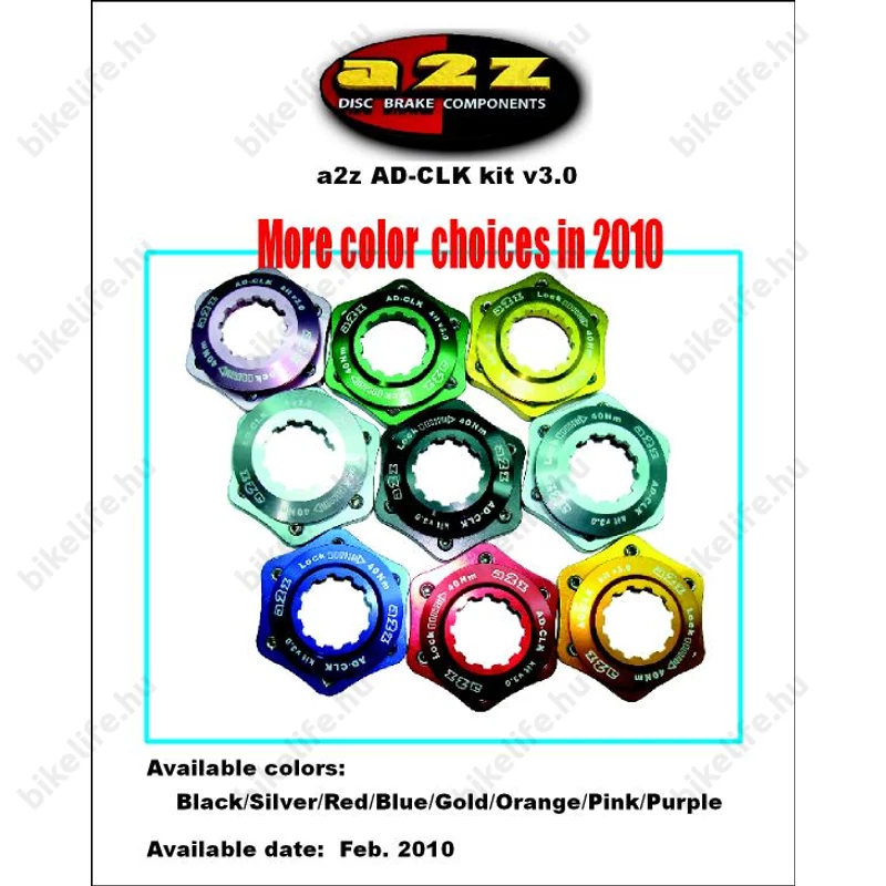 Fékalkatrész A2Z tárcsaadapter CenterLock-ról 6csavar arany